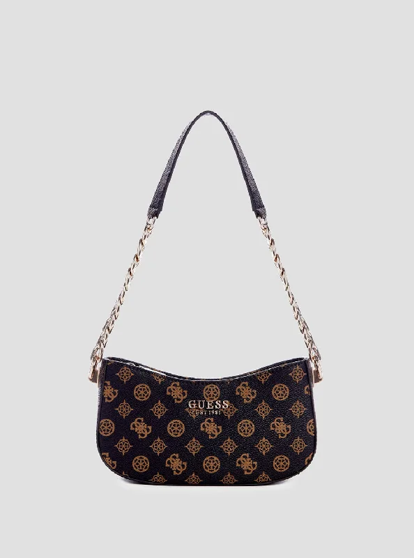 Brown Logo Evelune Shoulder Bag