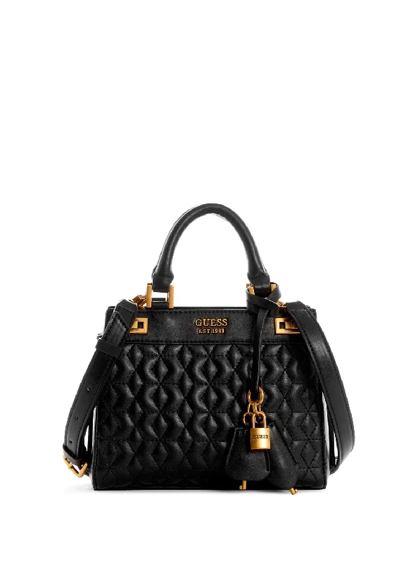 Guess bags with on-trend detailing and finishesBlack Katey Mini Satchel Bag