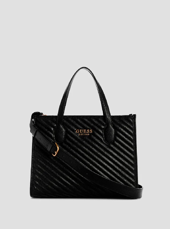 Black Silvana Tote Bag