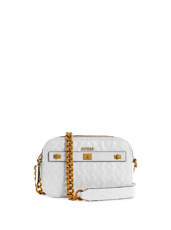 White Noelle Crossbody Camera Bag