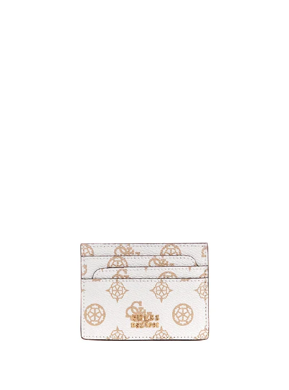 Guess bags for street fashion enthusiastsWhite Logo Laurel Card Holder