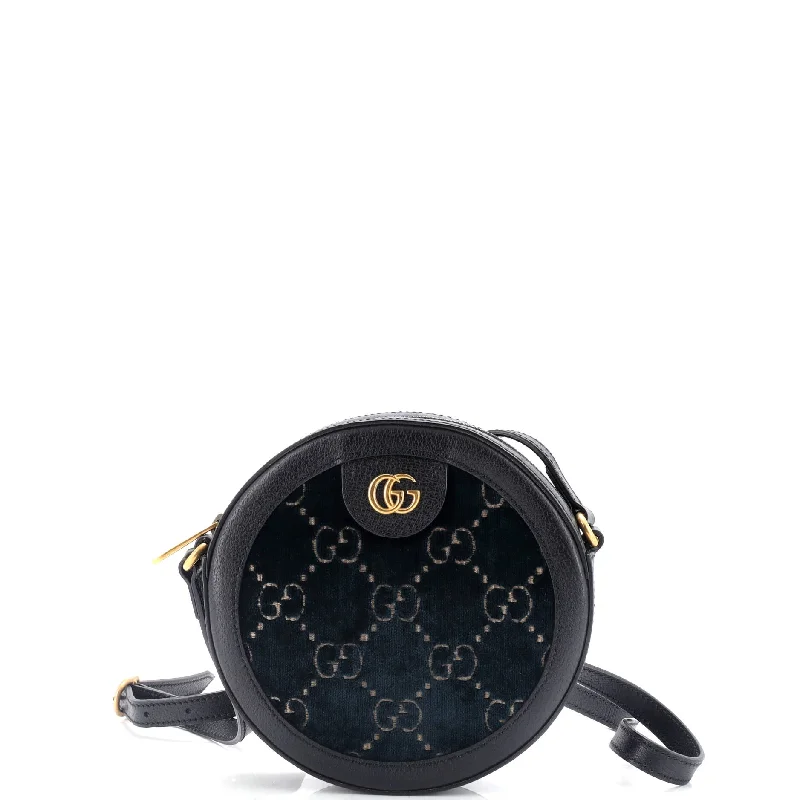 Ophidia Round Shoulder Bag GG Velvet Mini