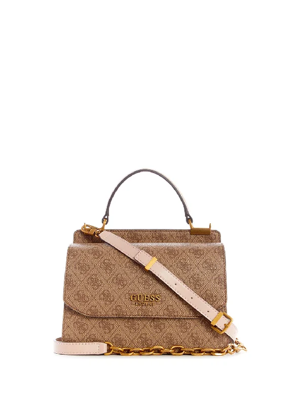 Brown Kristle Logo Crossbody Bag