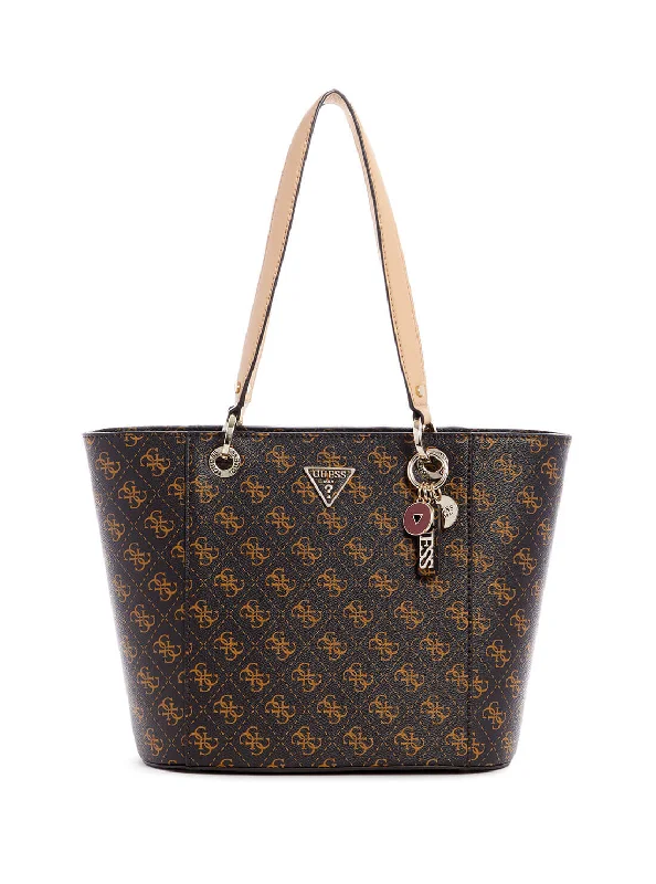 Brown Noelle Logo Small Elite Tote Bag