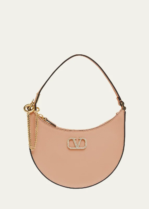 Mini VLOGO Leather Hobo Bag