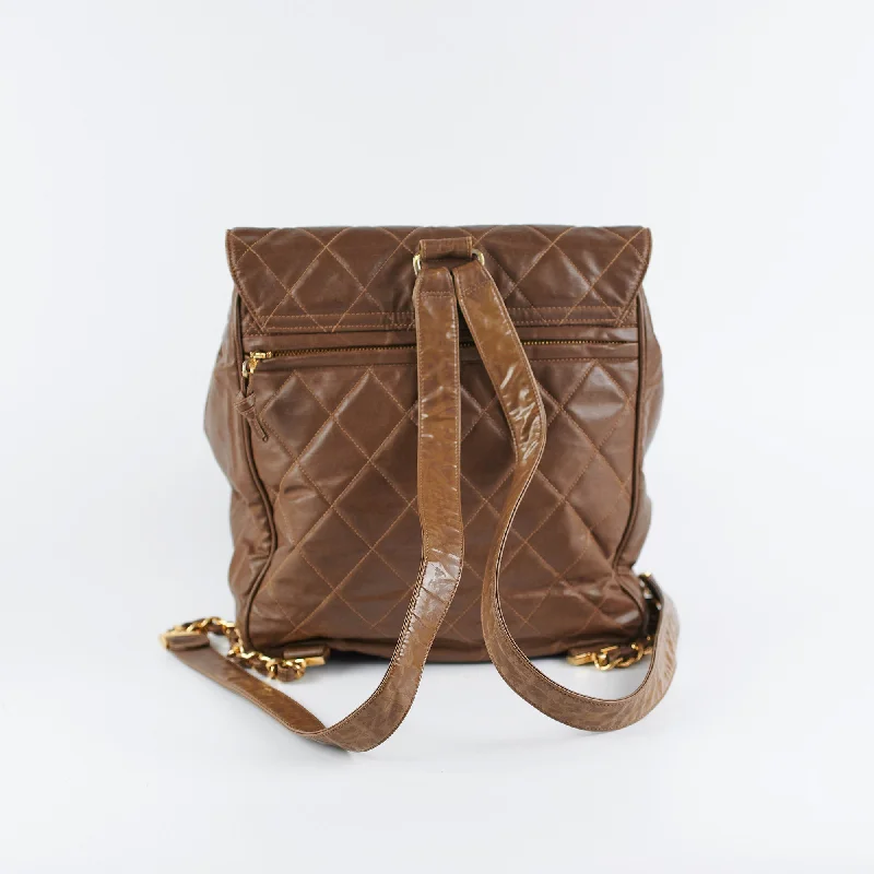 Chanel Vintage Back Pack Brown