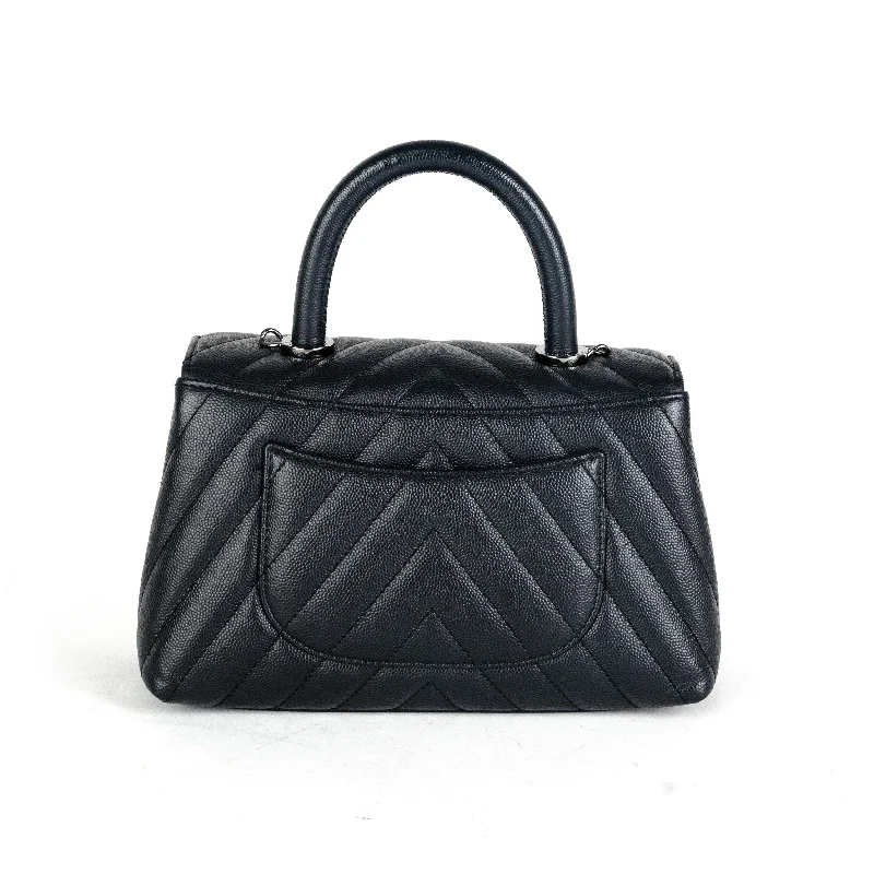 Chanel Coco Handle Small Caviar Dark Grey