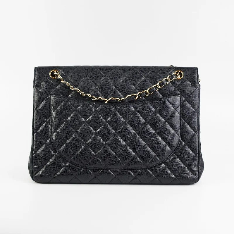 Chanel Maxi Jumbo Double Flap Black Caviar