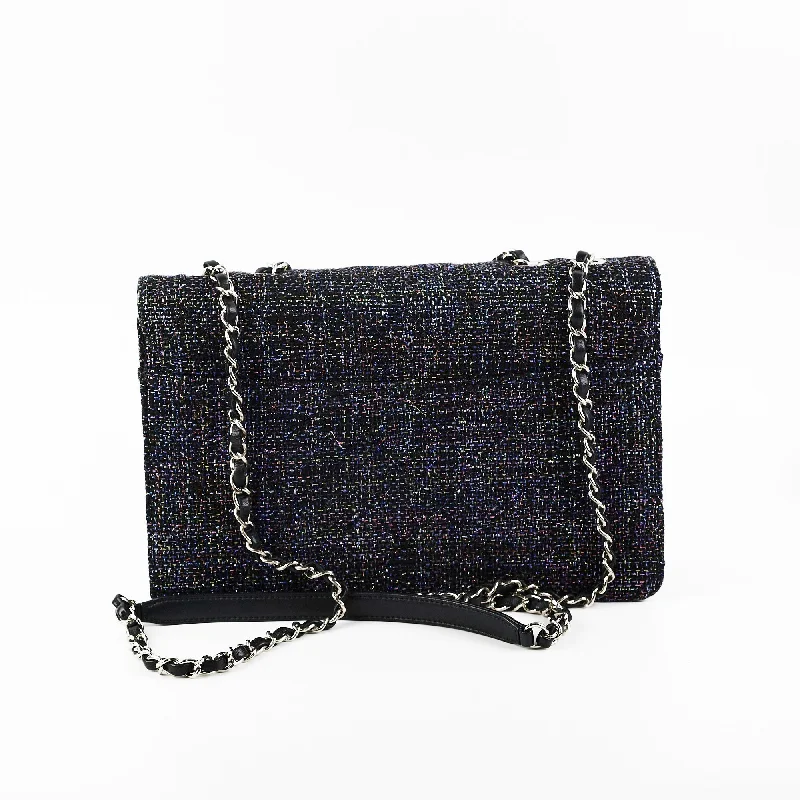 Chanel Seasonal Tweed Black Flap Bag