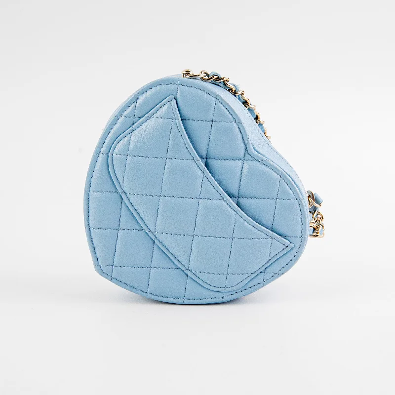 Chanel Heart Bag Mini Blue