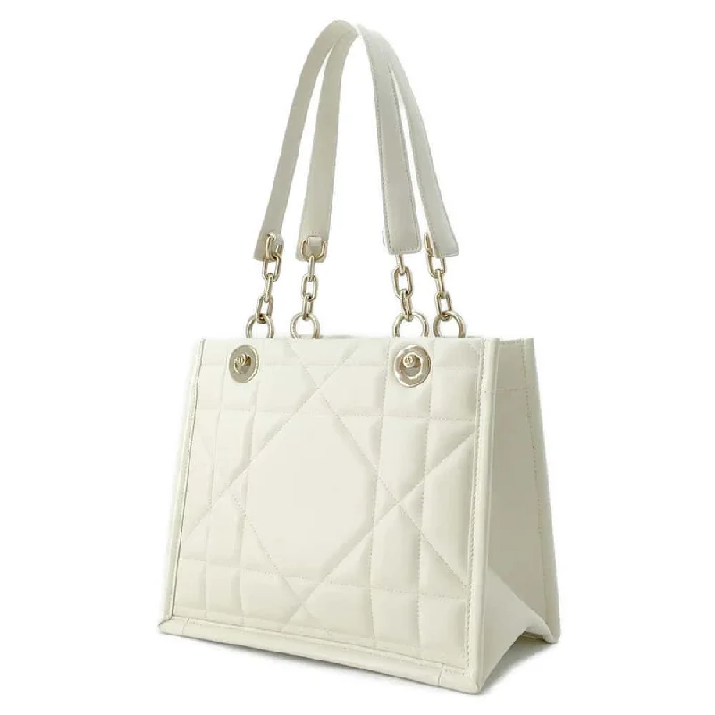 Dior Essential ArchiCannage Chain Tote Bag Off-white Leather