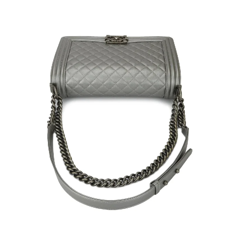 Chanel Boy Handbag Grey