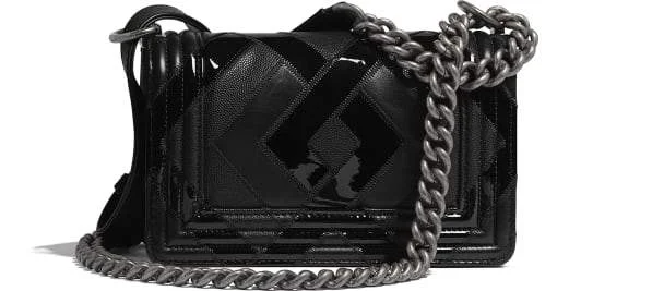 Chanel Boy Medium Handbag Lambskin Black