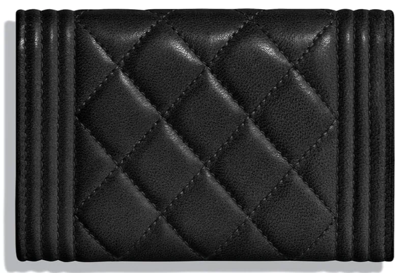 Chanel Boy Small Flap Wallet Black