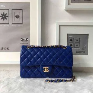 Chanel Classic Clutch With Chain – CWC Lambskin Blue Silver-Toned