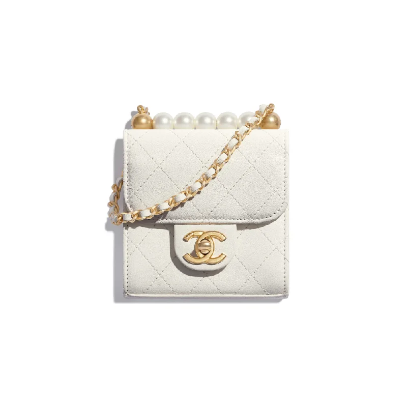 Chanel Flap Bag White Goatskin