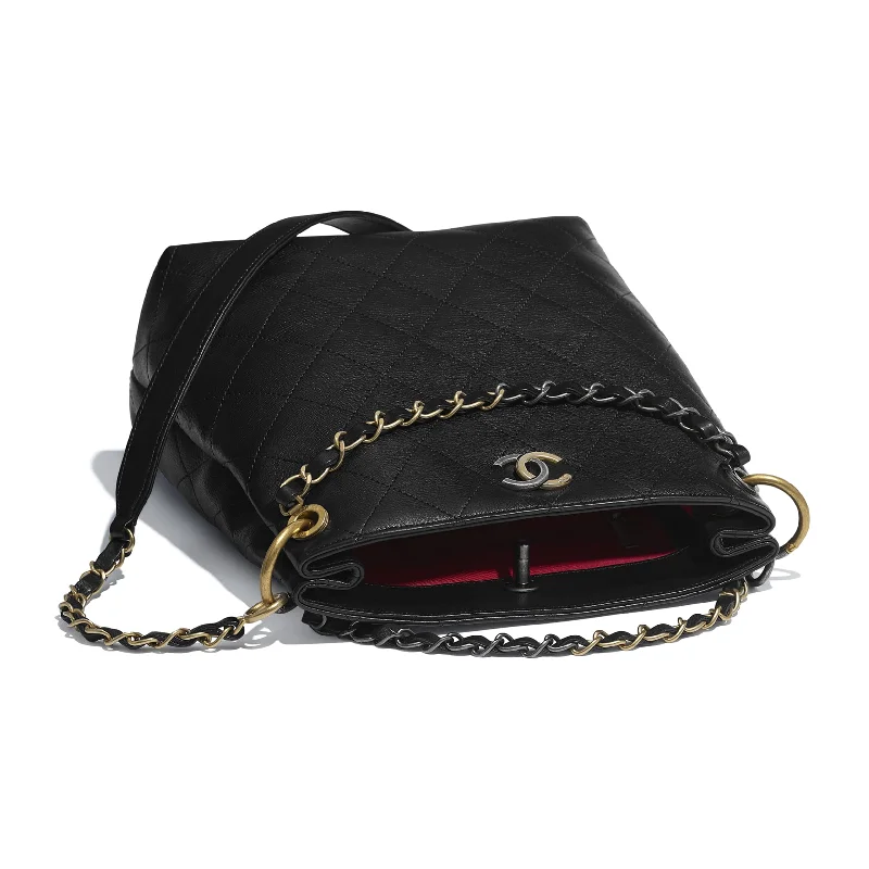 Chanel Hobo Handbag Black