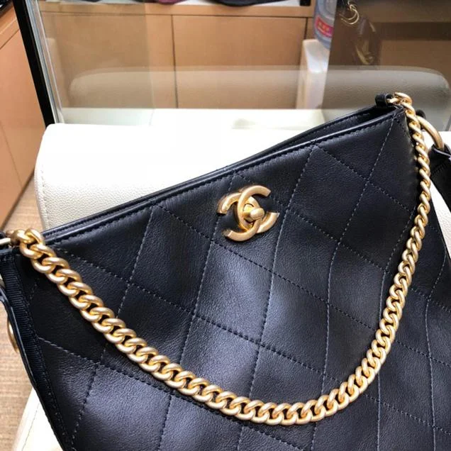 Chanel Hobo Handbag Black