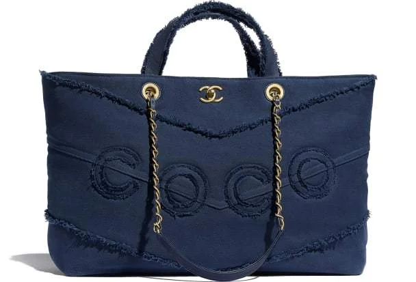 Chanel Large Shopping Bag Blue (30cm)