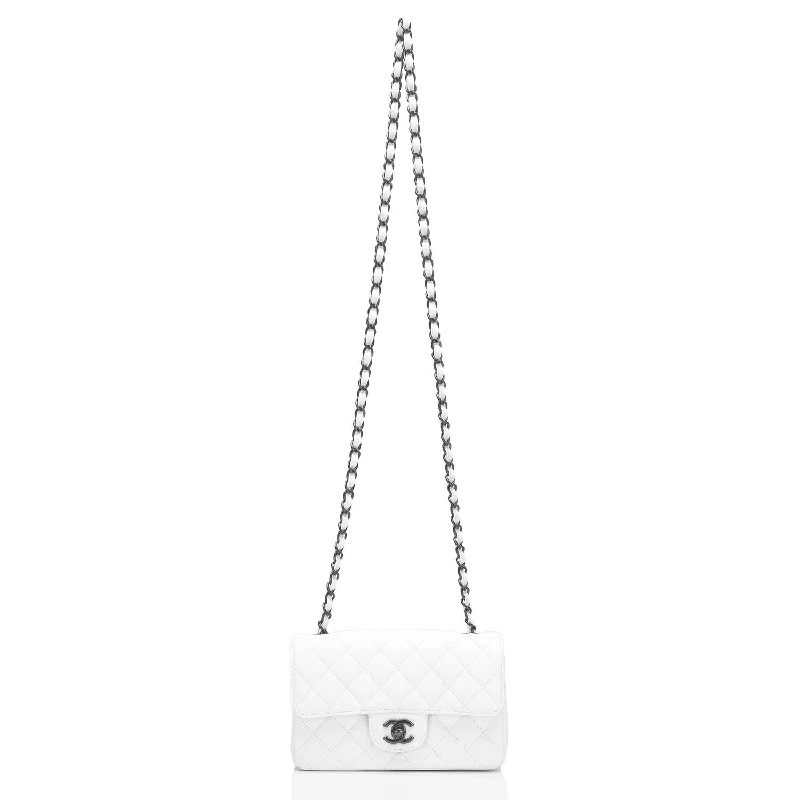 Chanel Mini Classic Rectangle Flap Bag White