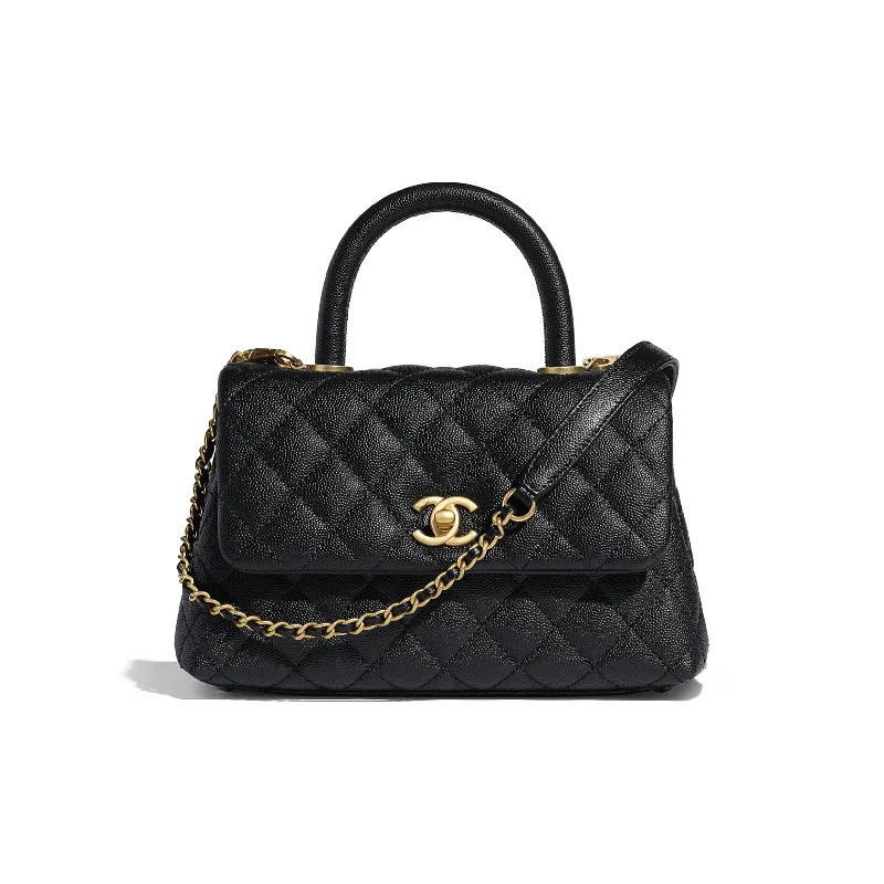 Chanel Small Flap Bag With Top Handle Black