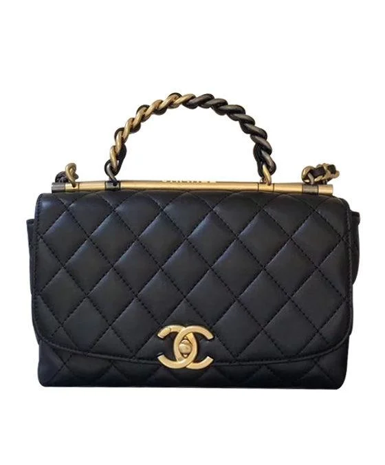 Chanel Small Flap Bag With Top Handle Black