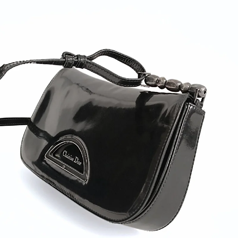 DIOR Dior Christian Dior Maris Pearl shoulder baguette in black patent leather